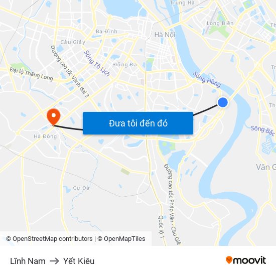 Lĩnh Nam to Yết Kiêu map