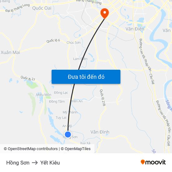 Hồng Sơn to Yết Kiêu map