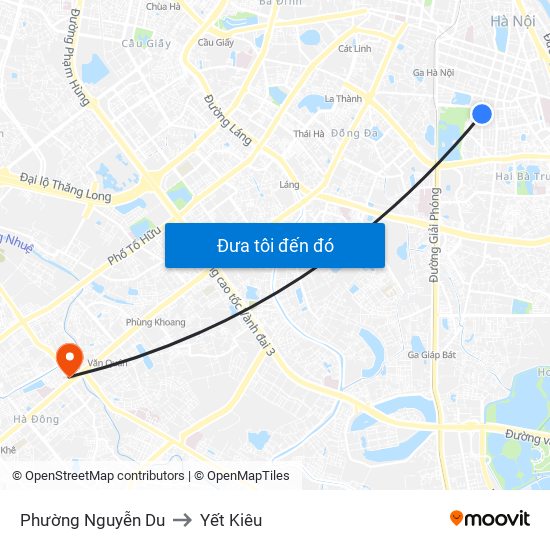 Phường Nguyễn Du to Yết Kiêu map