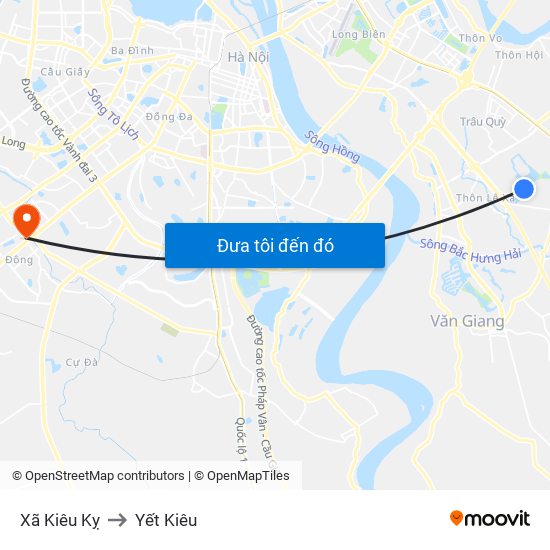 Xã Kiêu Kỵ to Yết Kiêu map