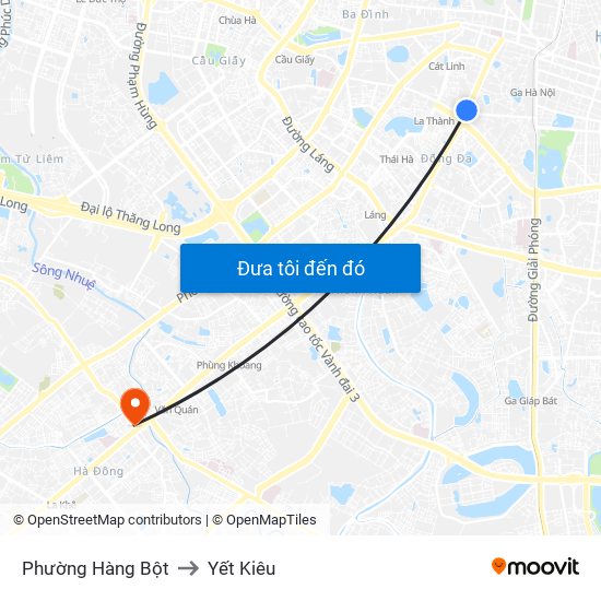 Phường Hàng Bột to Yết Kiêu map