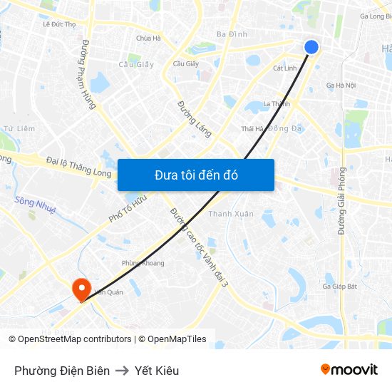 Phường Điện Biên to Yết Kiêu map