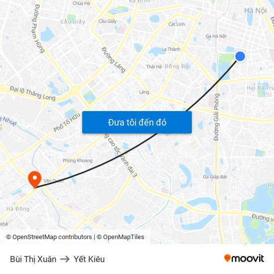 Bùi Thị Xuân to Yết Kiêu map