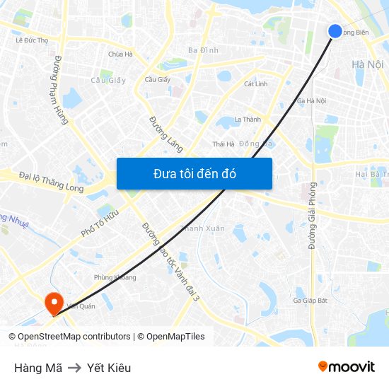 Hàng Mã to Yết Kiêu map