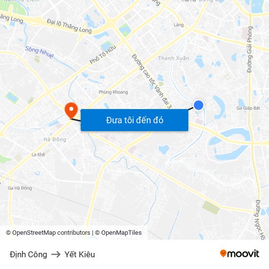 Định Công to Yết Kiêu map