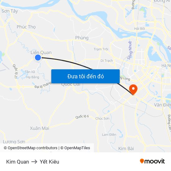 Kim Quan to Yết Kiêu map