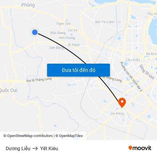 Dương Liễu to Yết Kiêu map