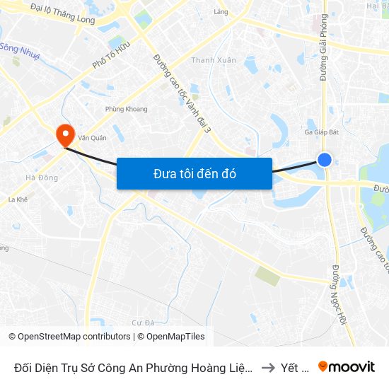 Đối Diện Trụ Sở Công An Phường Hoàng Liệt- 1277 Giải Phóng to Yết Kiêu map