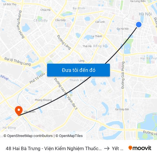 48 Hai Bà Trưng - Viện Kiểm Nghiệm Thuốc Trung Ương to Yết Kiêu map