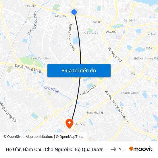 2b Phạm Văn Đồng to Yết Kiêu map