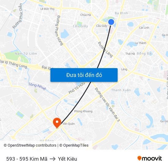 593 - 595 Kim Mã to Yết Kiêu map