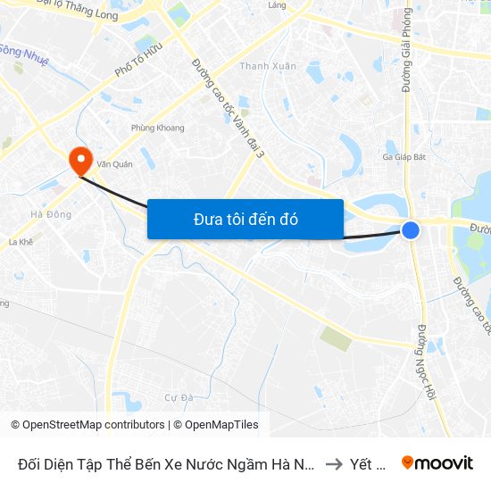 Đối Diện Tập Thể Bến Xe Nước Ngầm Hà Nội - Ngọc Hồi to Yết Kiêu map