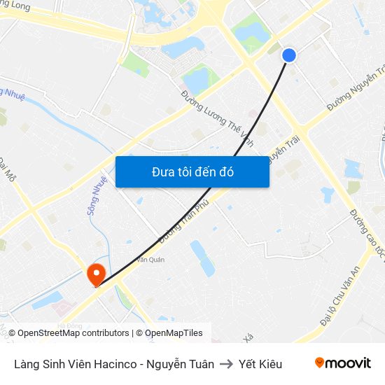 Làng Sinh Viên Hacinco - Nguyễn Tuân to Yết Kiêu map