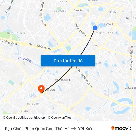 Rạp Chiếu Phim Quốc Gia - Thái Hà to Yết Kiêu map