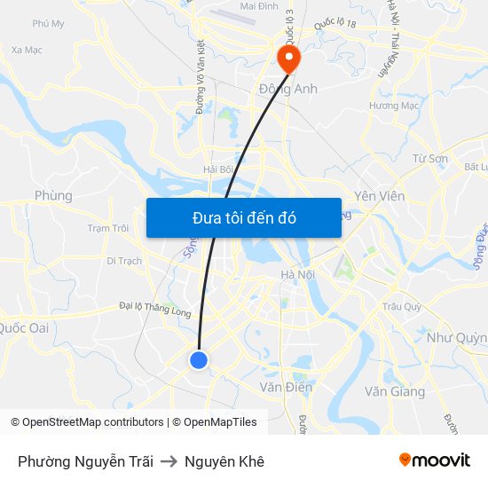Phường Nguyễn Trãi to Nguyên Khê map