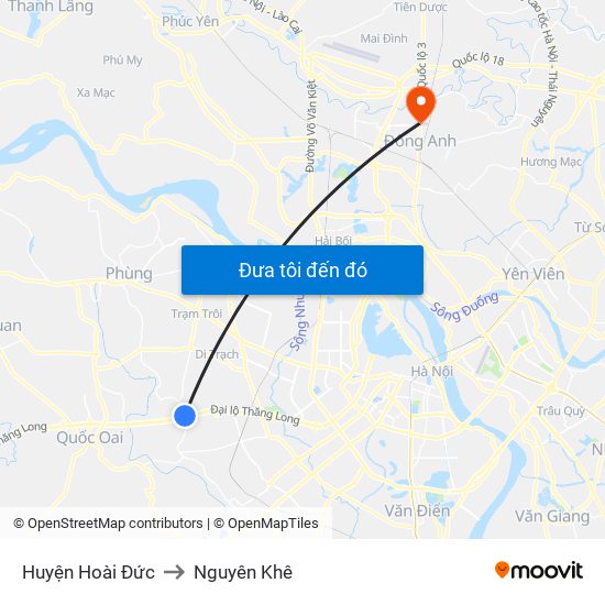 Huyện Hoài Đức to Nguyên Khê map