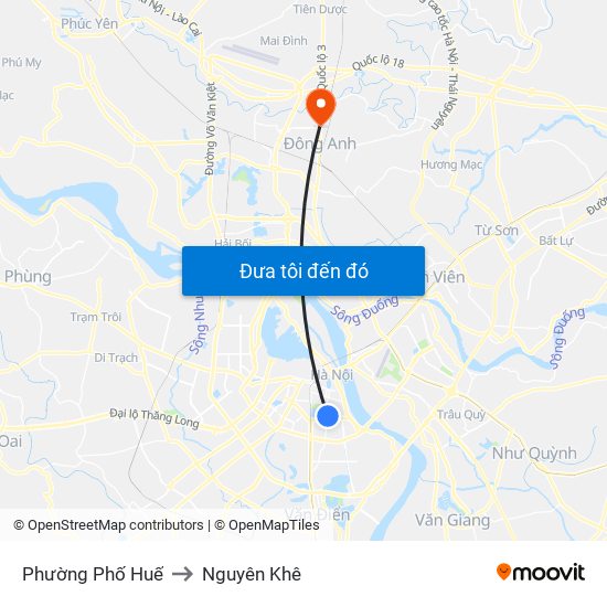 Phường Phố Huế to Nguyên Khê map