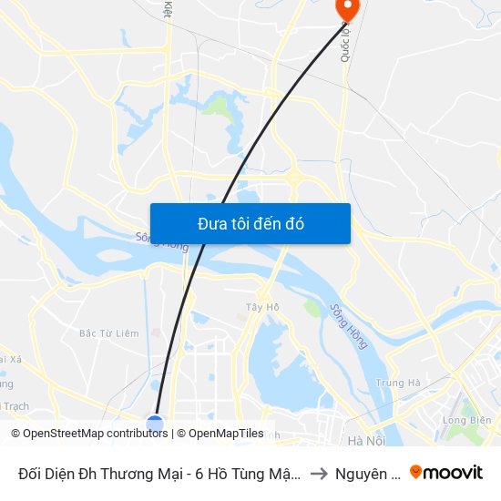 Đối Diện Đh Thương Mại - 6 Hồ Tùng Mậu (Cột Sau) to Nguyên Khê map