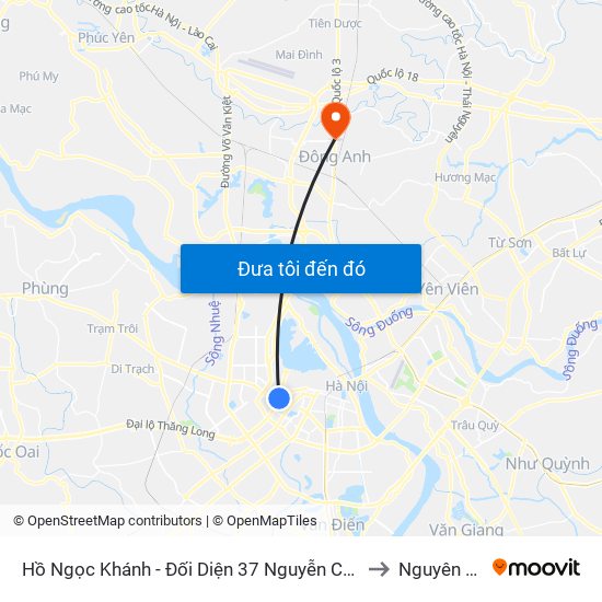 Hồ Ngọc Khánh - Đối Diện 37 Nguyễn Chí Thanh to Nguyên Khê map