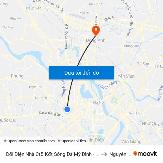 Đối Diện Nhà Ct5 Kđt Sông Đà Mỹ Đình - Phạm Hùng to Nguyên Khê map