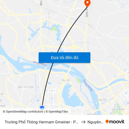 Trường Phổ Thông Hermam Gmeiner - Phạm Văn Đồng to Nguyên Khê map