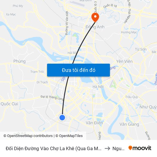 Đối Diện Đường Vào Chợ La Khê (Qua Ga Metro La Khê) - 405 Quang Trung (Hà Đông) to Nguyên Khê map