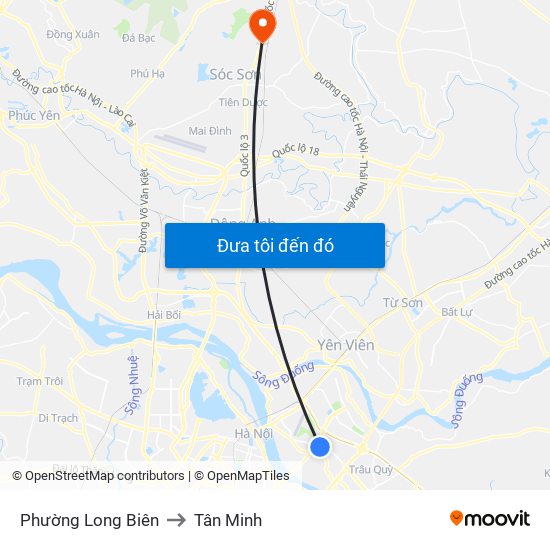 Phường Long Biên to Tân Minh map