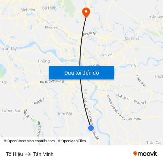 Tô Hiệu to Tân Minh map