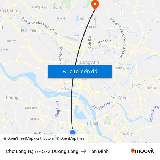 Chợ Láng Hạ A - 572 Đường Láng to Tân Minh map