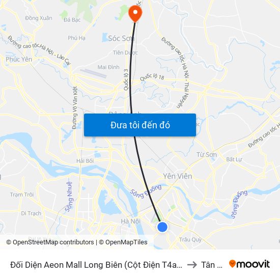 Đối Diện Aeon Mall Long Biên (Cột Điện T4a/2a-B Đường Cổ Linh) to Tân Minh map