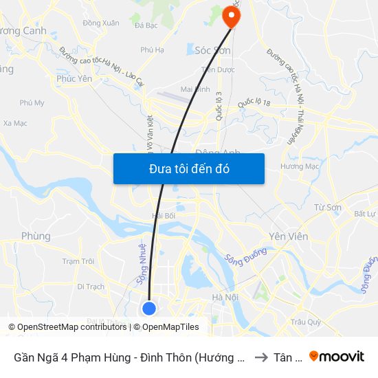 Gần Ngã 4 Phạm Hùng - Đình Thôn (Hướng Đi Khuất Duy Tiến)-Cột Sau to Tân Minh map