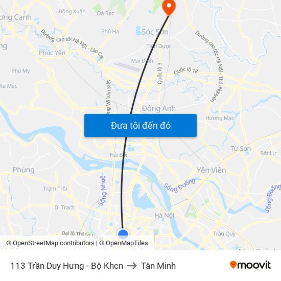 113 Trần Duy Hưng - Bộ Khcn to Tân Minh map