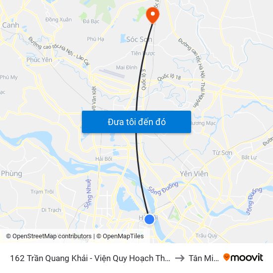 162 Trần Quang Khải - Viện Quy Hoạch Thủy Lợi to Tân Minh map