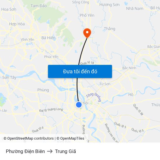 Phường Điện Biên to Trung Giã map
