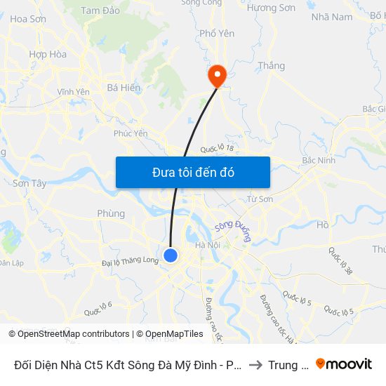 Đối Diện Nhà Ct5 Kđt Sông Đà Mỹ Đình - Phạm Hùng to Trung Giã map