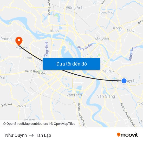 Như Quỳnh to Tân Lập map