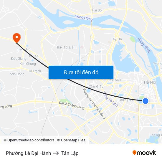 Phường Lê Đại Hành to Tân Lập map