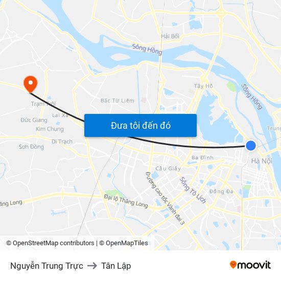 Nguyễn Trung Trực to Tân Lập map