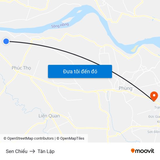 Sen Chiểu to Tân Lập map