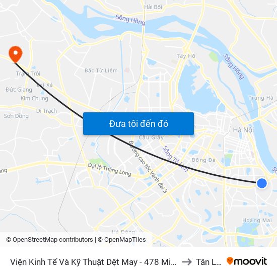 Viện Kinh Tế Và Kỹ Thuật Dệt May - 478 Minh Khai to Tân Lập map