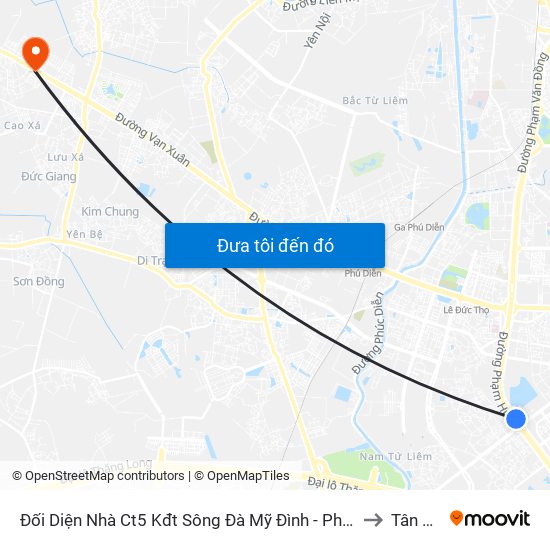 Đối Diện Nhà Ct5 Kđt Sông Đà Mỹ Đình - Phạm Hùng to Tân Lập map