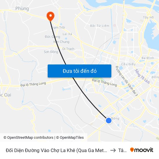 Đối Diện Đường Vào Chợ La Khê (Qua Ga Metro La Khê) - 405 Quang Trung (Hà Đông) to Tân Lập map