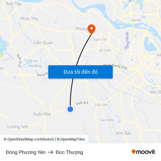 Đông Phương Yên to Đức Thượng map