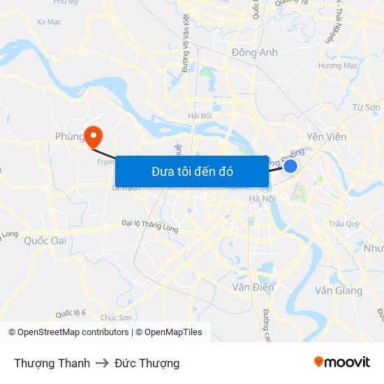 Thượng Thanh to Đức Thượng map