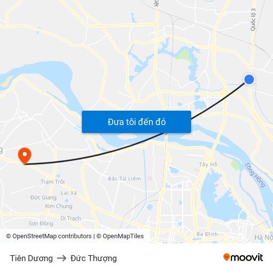 Tiên Dương to Đức Thượng map