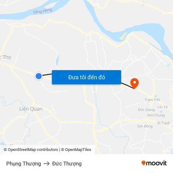 Phụng Thượng to Đức Thượng map