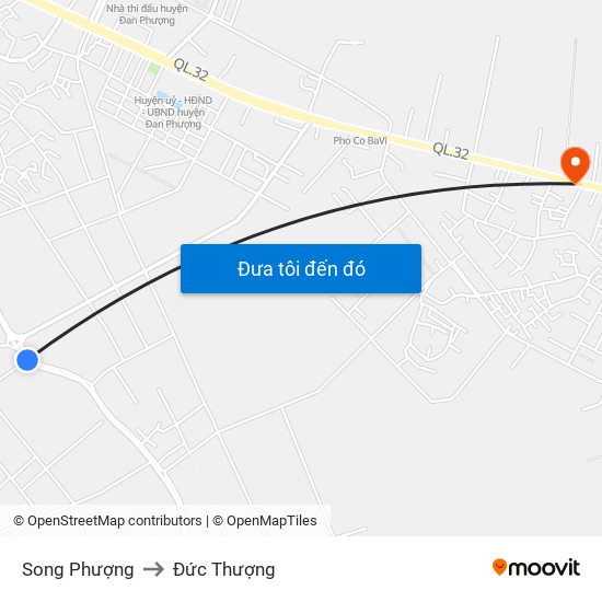 Song Phượng to Đức Thượng map