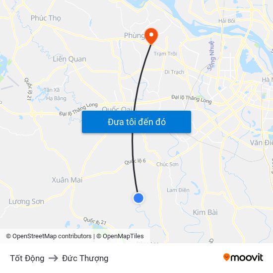 Tốt Động to Đức Thượng map