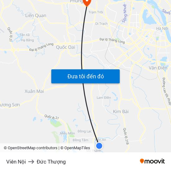 Viên Nội to Đức Thượng map