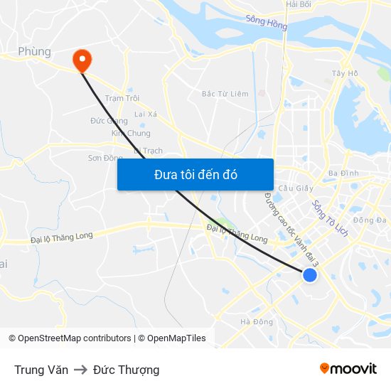 Trung Văn to Đức Thượng map